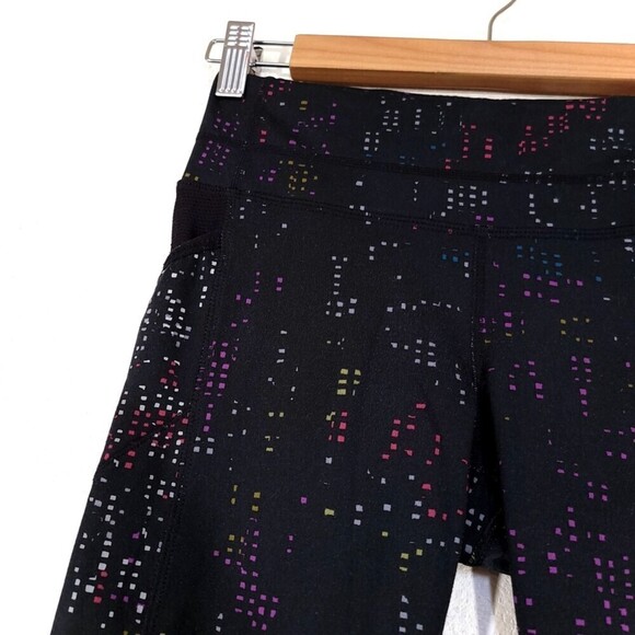 ATHLETA Fast Lane Be Free Mid Rise Leggings Black Mesh Multicolor Womens XXS - Picture 3 of 14